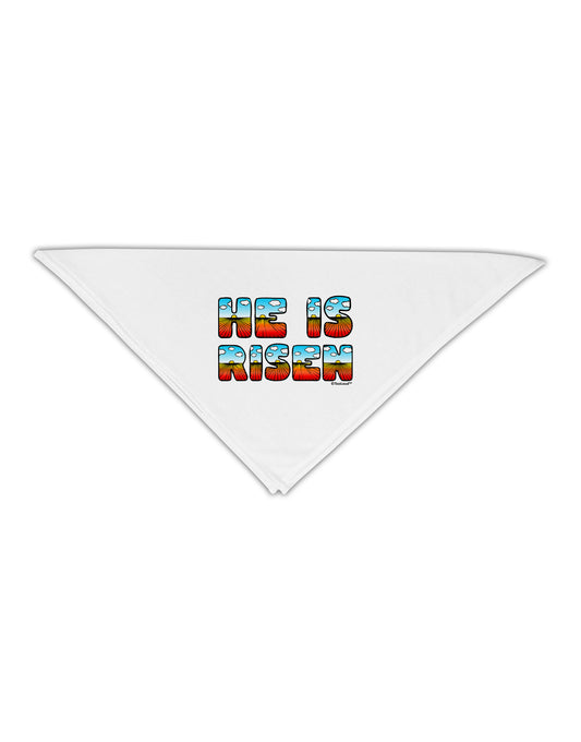 He Is Risen - Easter - Sunrise Letters Adult 19&#x22; Square Bandana-Square Bandanas-TooLoud-White-One-Size-Adult-Davson Sales