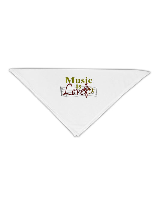 Music Is Love Adult 19&#x22; Square Bandana-Square Bandanas-TooLoud-White-One-Size-Adult-Davson Sales