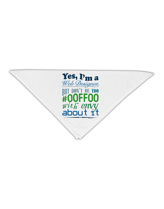 TooLoud Web Designer -00FF00 With Envy Adult 19" Square Bandana-Square Bandanas-TooLoud-White-One-Size-Adult-Davson Sales