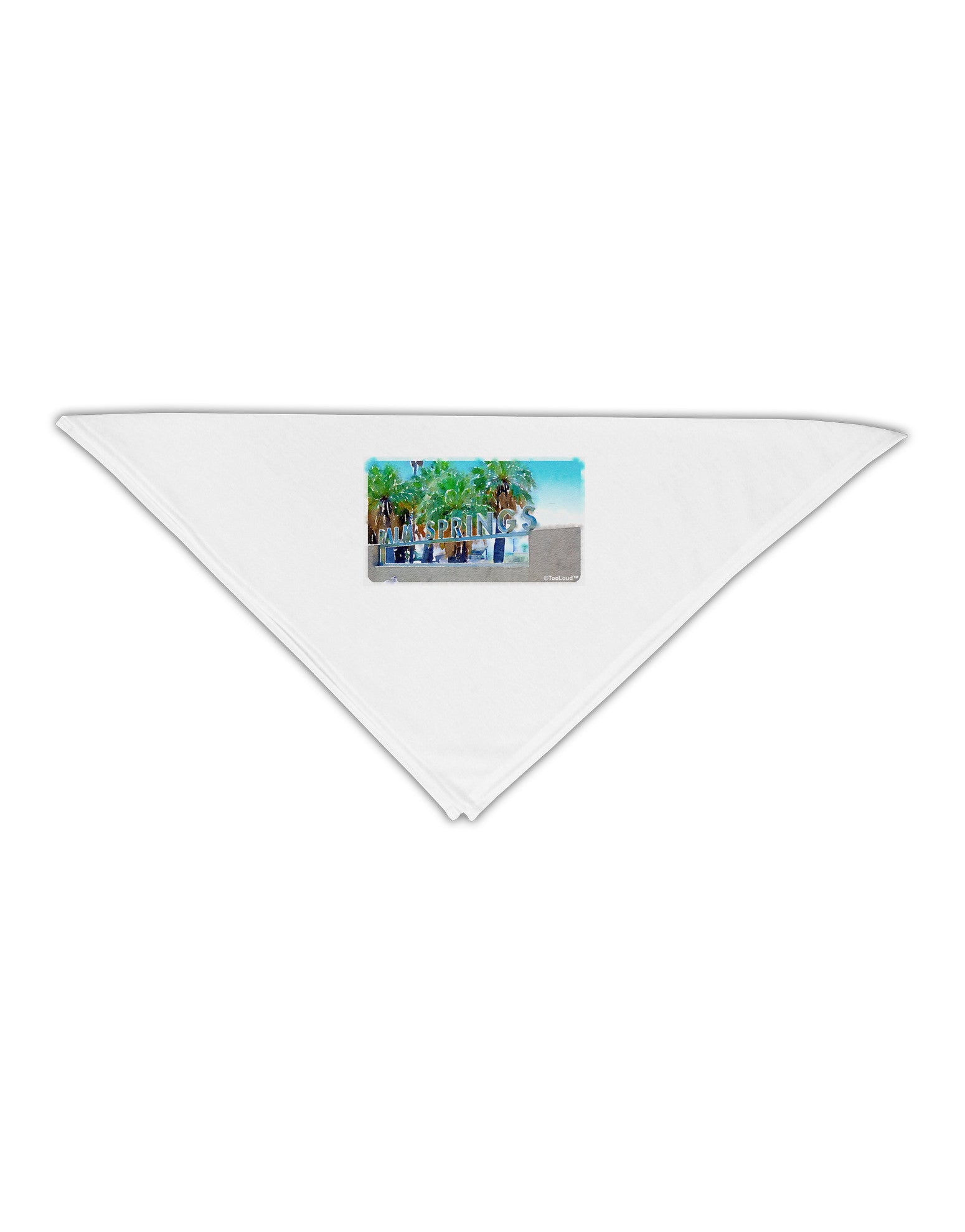Palm Springs Watercolor Adult 19" Square Bandana-Square Bandanas-TooLoud-White-One-Size-Adult-Davson Sales