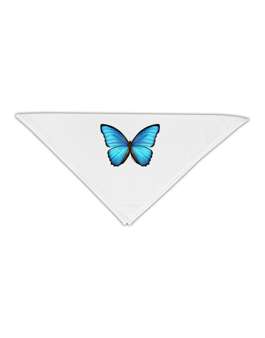 Big Blue Butterfly Adult 19&#x22; Square Bandana-Square Bandanas-TooLoud-White-One-Size-Adult-Davson Sales