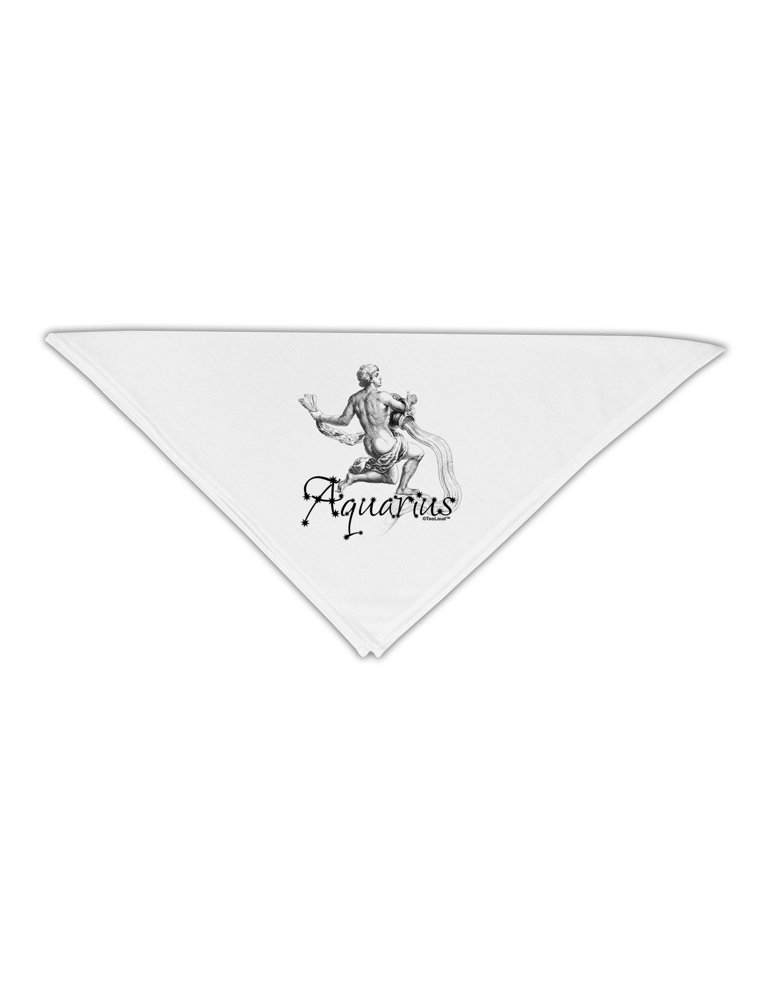 Aquarius Illustration Adult 19&#x22; Square Bandana-Square Bandanas-TooLoud-White-One-Size-Adult-Davson Sales