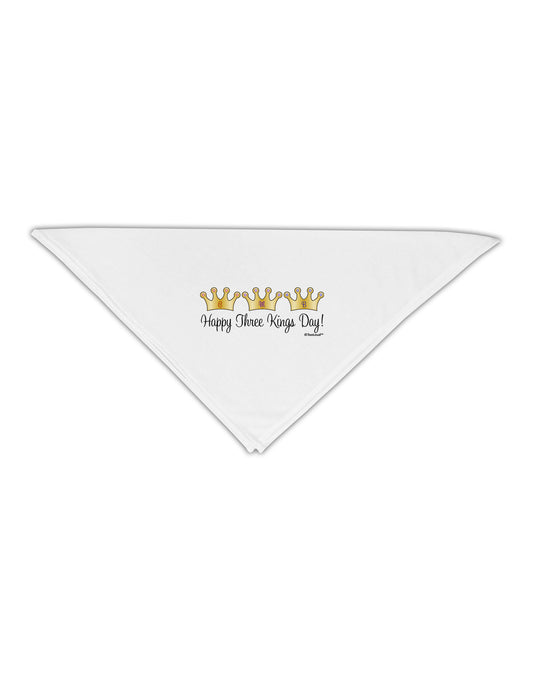Happy Three Kings Day - 3 Crowns Adult 19&#x22; Square Bandana by TooLoud-Square Bandanas-TooLoud-White-One-Size-Adult-Davson Sales