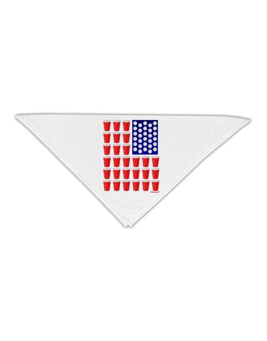 Beer Pong Flag Adult 19&#x22; Square Bandana-Square Bandanas-TooLoud-White-One-Size-Adult-Davson Sales