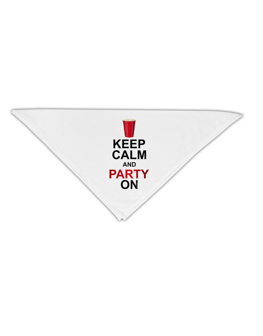 Keep Calm - Party Beer Adult 19&#x22; Square Bandana-Square Bandanas-TooLoud-White-One-Size-Adult-Davson Sales