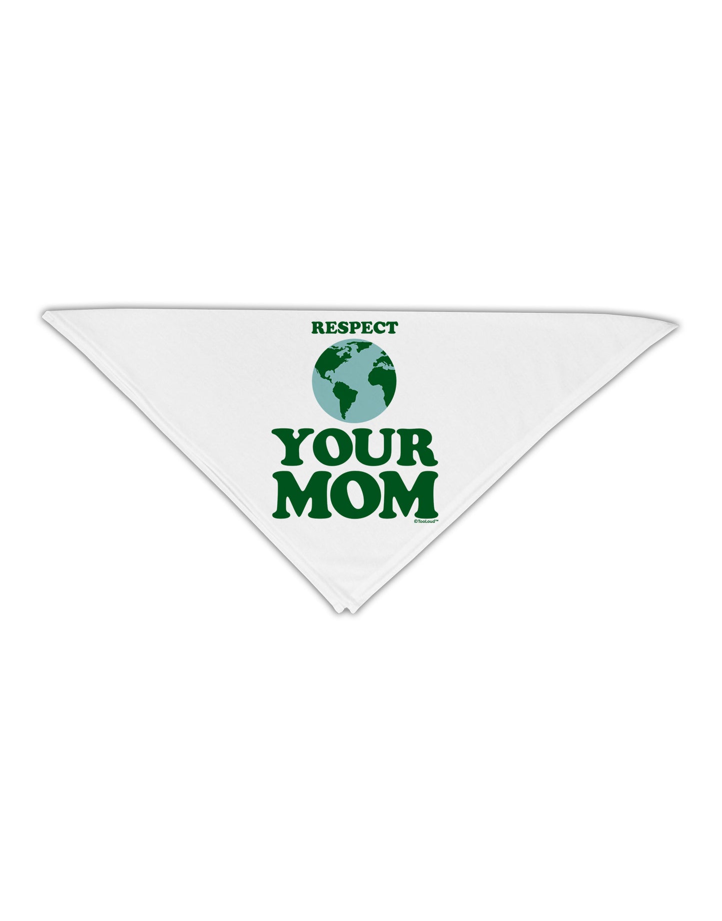 Respect Your Mom - Mother Earth Design - Color Adult 19" Square Bandana-Square Bandanas-TooLoud-White-One-Size-Adult-Davson Sales