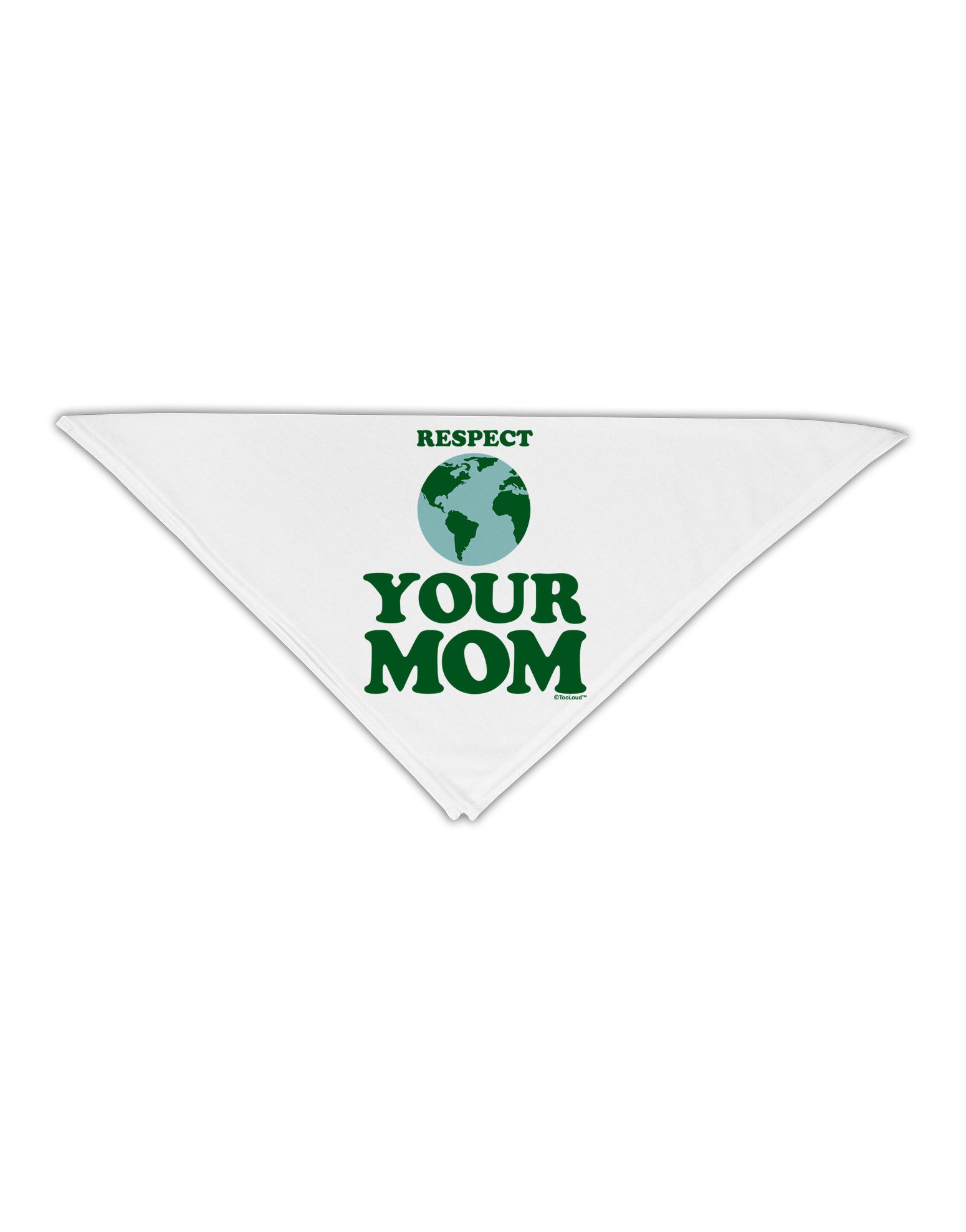 Respect Your Mom - Mother Earth Design - Color Adult 19" Square Bandana-Square Bandanas-TooLoud-White-One-Size-Adult-Davson Sales