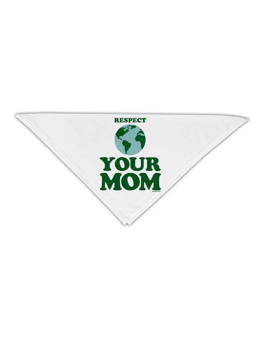 Respect Your Mom - Mother Earth Design - Color Adult 19" Square Bandana-Square Bandanas-TooLoud-White-One-Size-Adult-Davson Sales