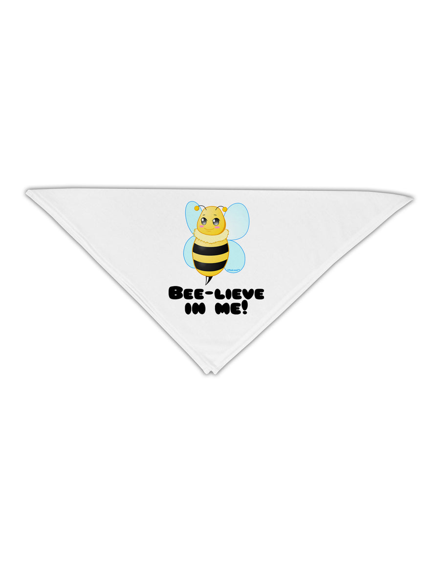 Bee-lieve In Me Adult 19&#x22; Square Bandana-Square Bandanas-TooLoud-White-One-Size-Adult-Davson Sales
