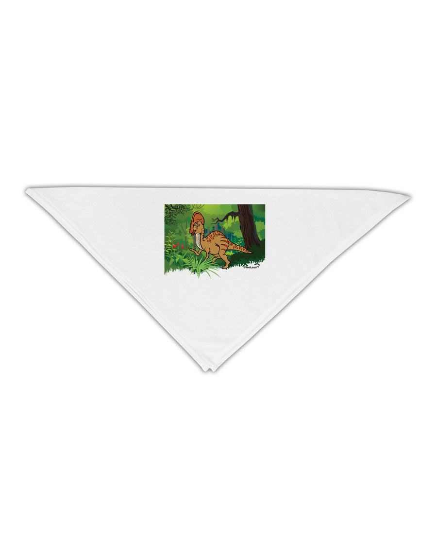 Parasaurolophus Walkeri - Without Name Adult 19" Square Bandana-Square Bandanas-TooLoud-White-One-Size-Adult-Davson Sales