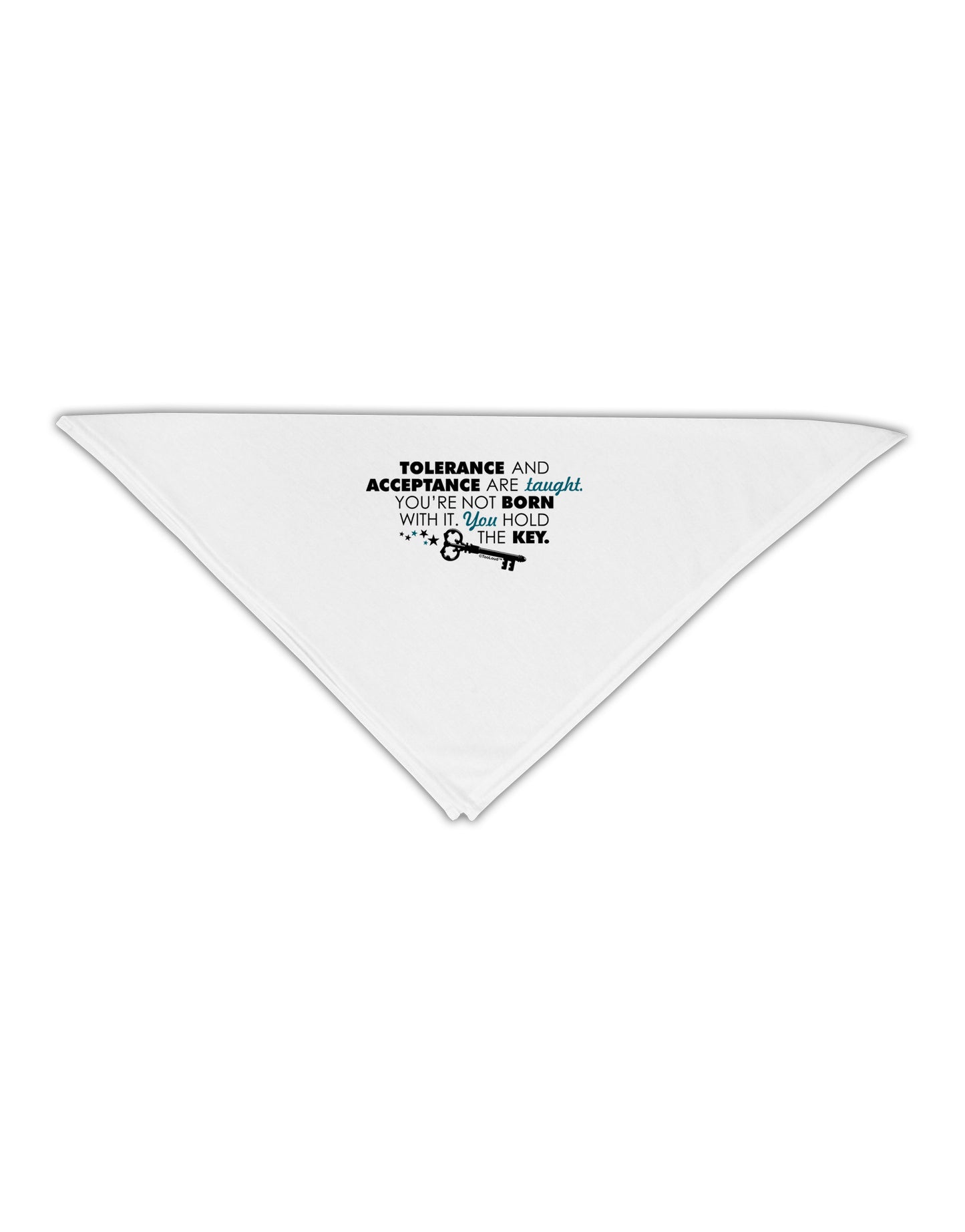 Tolerance And Acceptance Adult 19" Square Bandana-Square Bandanas-TooLoud-White-One-Size-Adult-Davson Sales