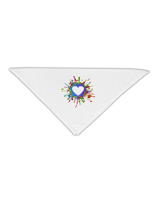 Heart Paint Splatter Adult 19&#x22; Square Bandana-Square Bandanas-TooLoud-White-One-Size-Adult-Davson Sales