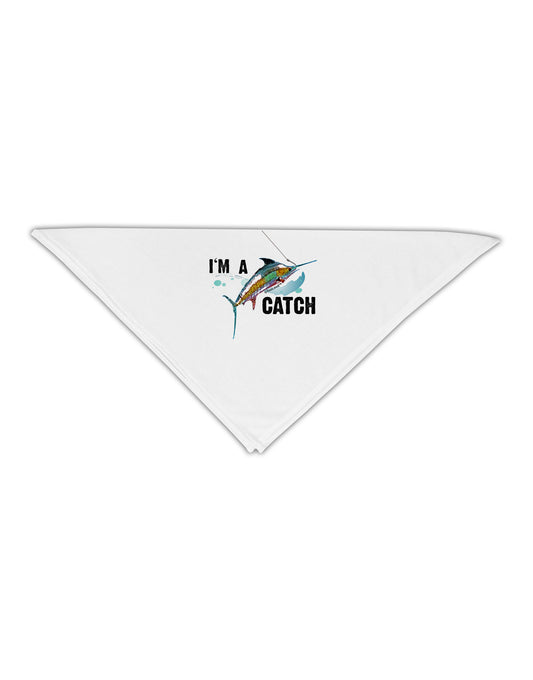 I'm A Catch Swordfish Adult 19&#x22; Square Bandana-Square Bandanas-TooLoud-White-One-Size-Adult-Davson Sales