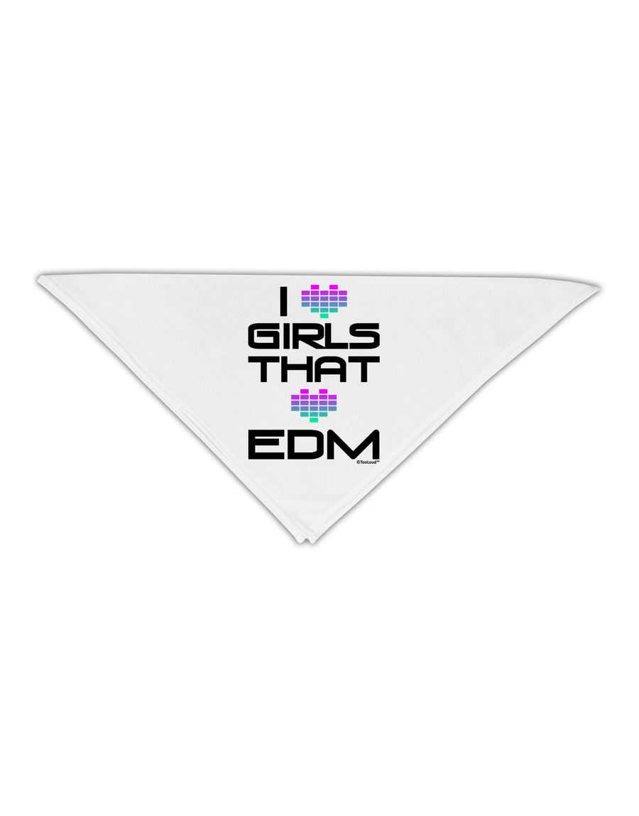 I Heart Girls That Heart EDM Adult 19&#x22; Square Bandana-Square Bandanas-TooLoud-White-One-Size-Adult-Davson Sales