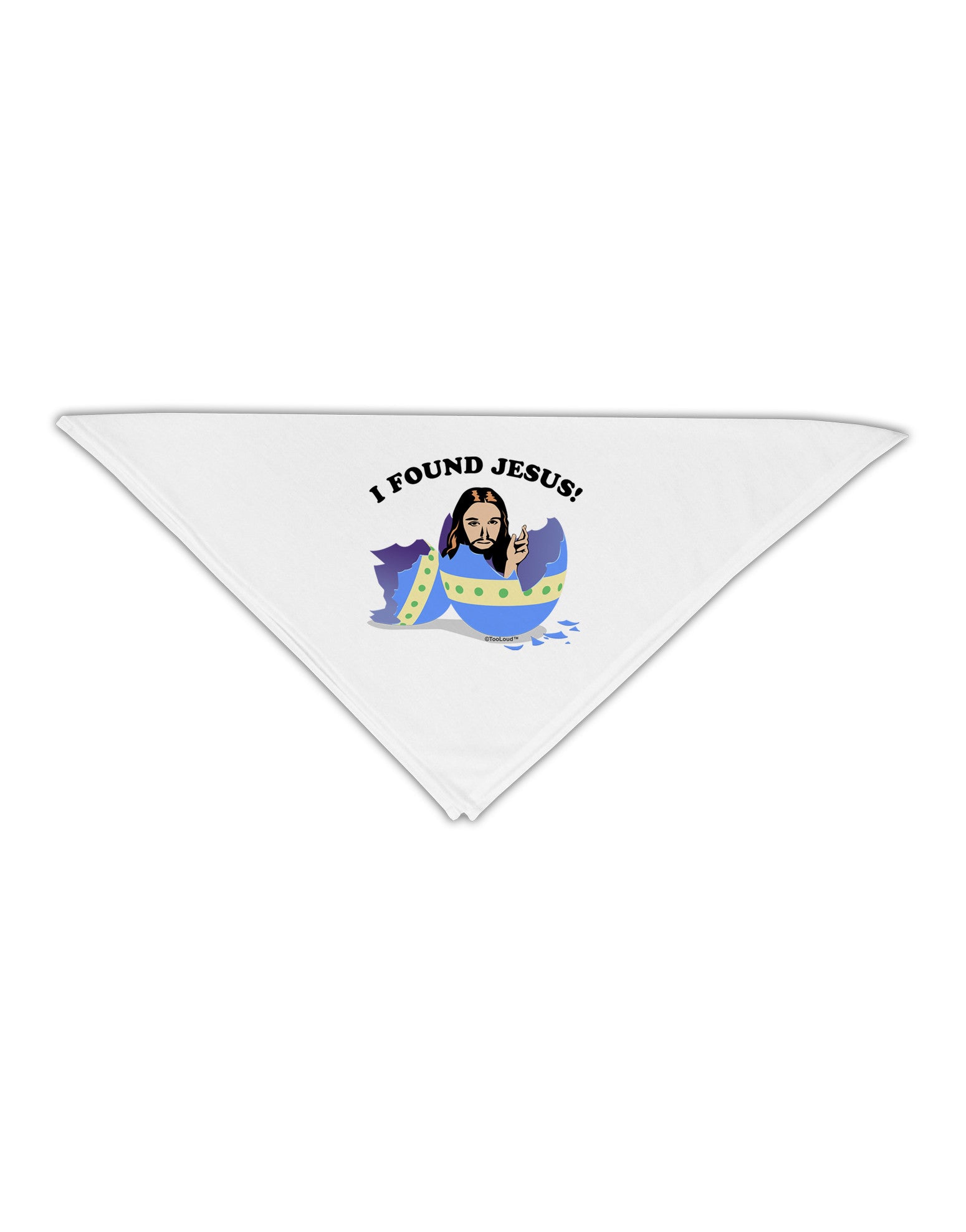 I Found Jesus - Easter Egg Adult 19" Square Bandana-Square Bandanas-TooLoud-White-One-Size-Adult-Davson Sales
