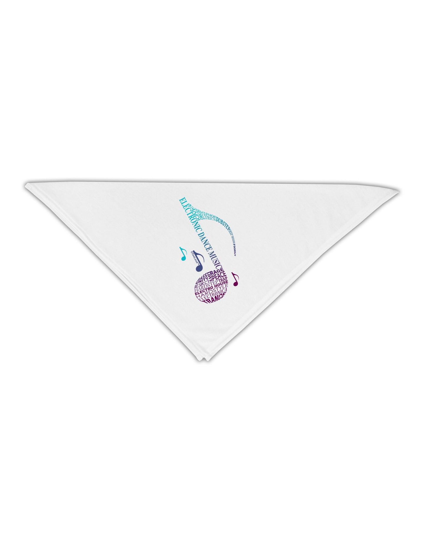 Music Note Typography Adult 19&#x22; Square Bandana-Square Bandanas-TooLoud-White-One-Size-Adult-Davson Sales