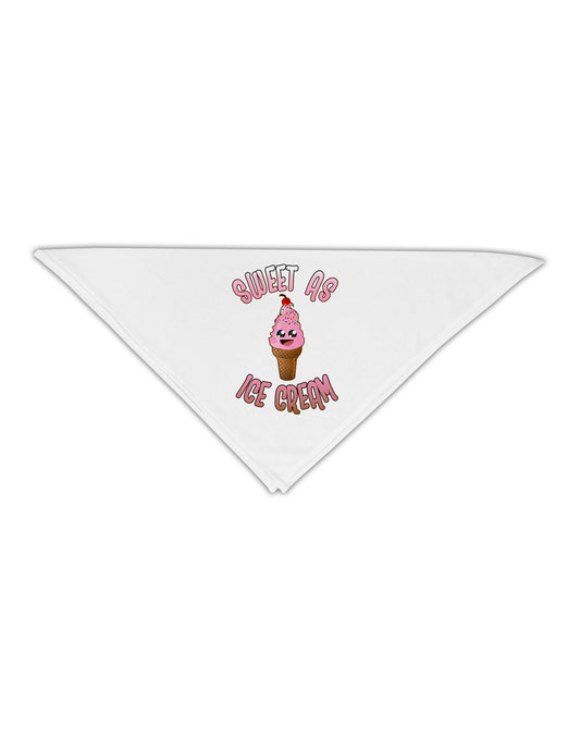 Cute Ice Cream Cone - Sweet As Ice Cream Adult 19&#x22; Square Bandana-Square Bandanas-TooLoud-White-One-Size-Adult-Davson Sales