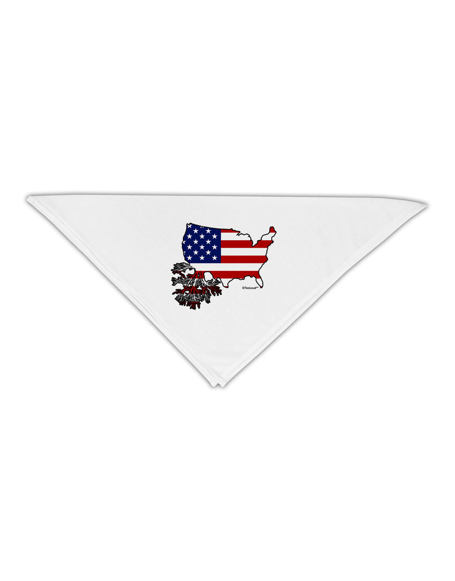 American Roots Design - American Flag Adult 19&#x22; Square Bandana by TooLoud-Square Bandanas-TooLoud-White-One-Size-Adult-Davson Sales