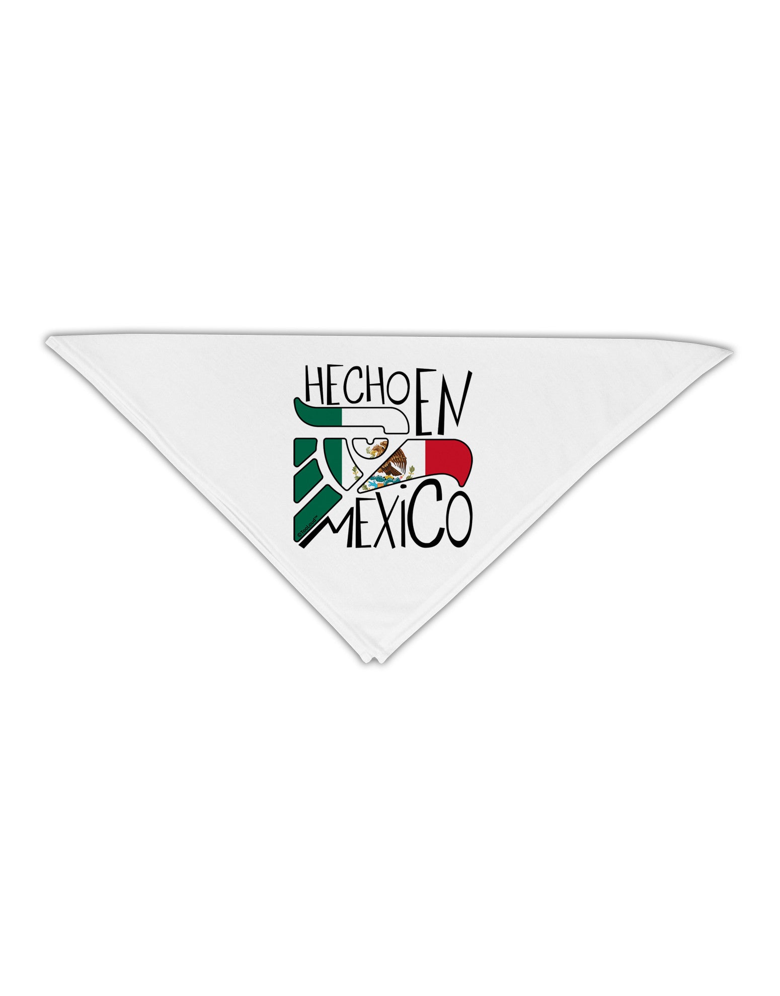 Hecho en Mexico Design - Mexican Flag Adult 19&#x22; Square Bandana by TooLoud-Square Bandanas-TooLoud-White-One-Size-Adult-Davson Sales