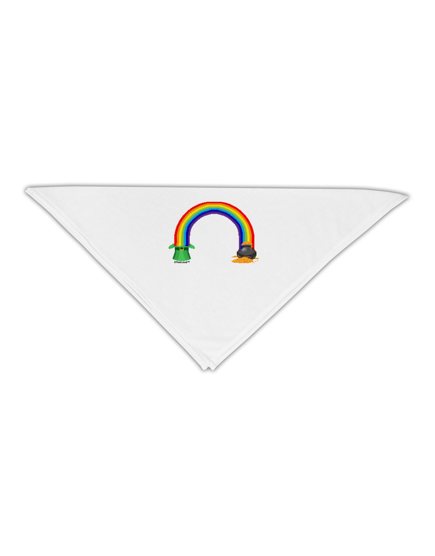 Pixel Pot of Gold Adult 19" Square Bandana-Square Bandanas-TooLoud-White-One-Size-Adult-Davson Sales
