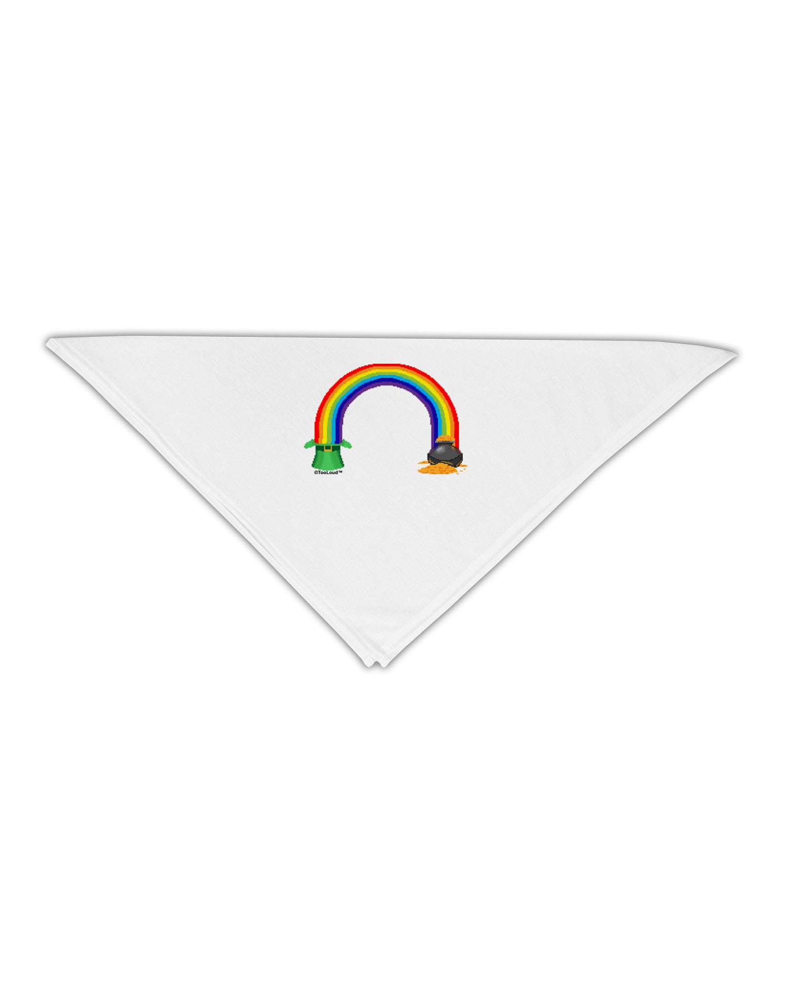 Pixel Pot of Gold Adult 19" Square Bandana-Square Bandanas-TooLoud-White-One-Size-Adult-Davson Sales