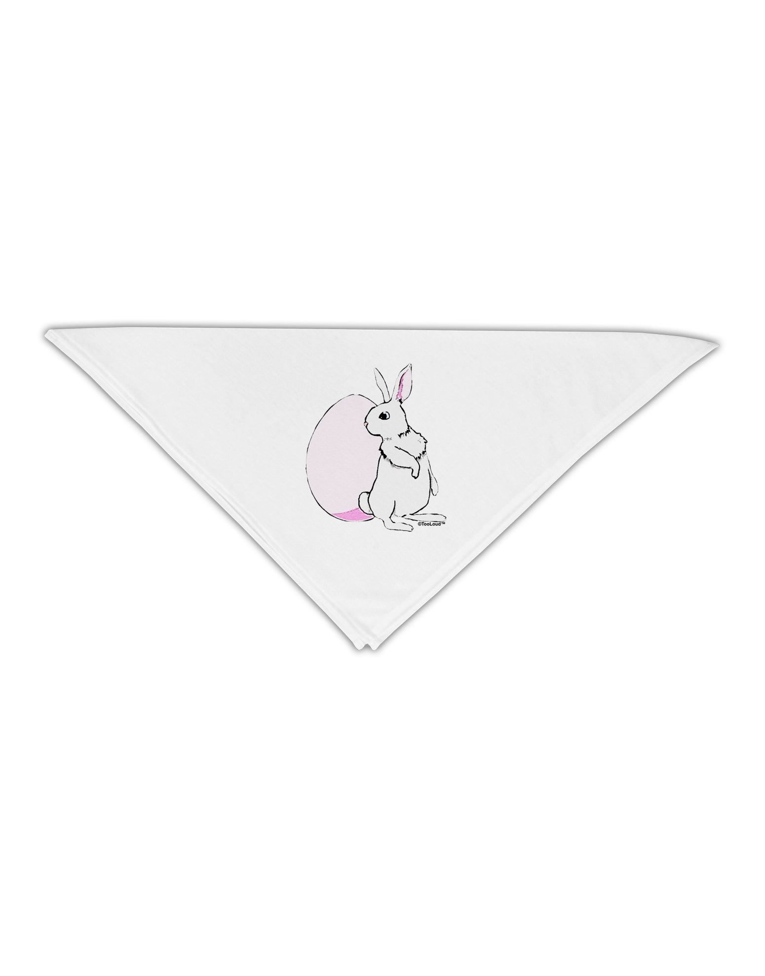 Easter Bunny and Egg Design Adult 19&#x22; Square Bandana by TooLoud-Square Bandanas-TooLoud-White-One-Size-Adult-Davson Sales