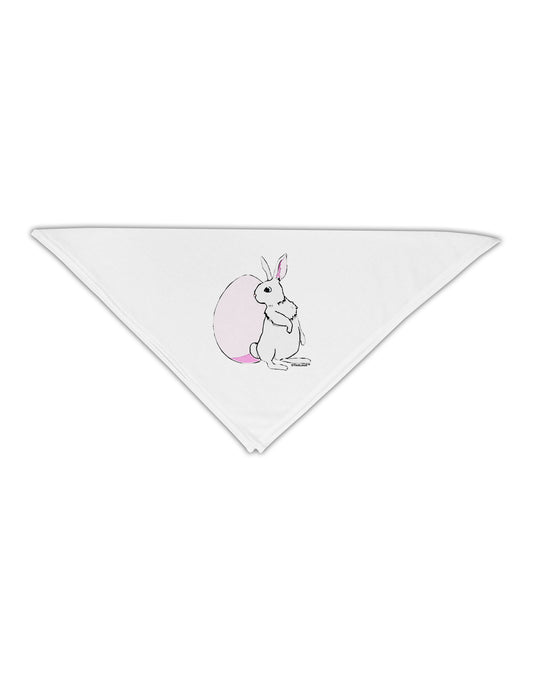 Easter Bunny and Egg Design Adult 19&#x22; Square Bandana by TooLoud-Square Bandanas-TooLoud-White-One-Size-Adult-Davson Sales
