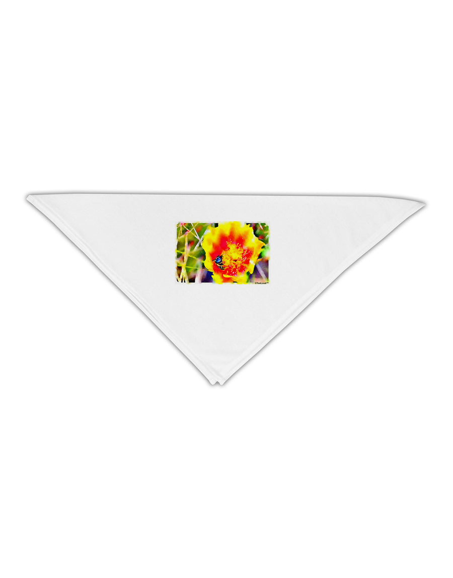 Bee Cactus Watercolor Adult 19&#x22; Square Bandana-Square Bandanas-TooLoud-White-One-Size-Adult-Davson Sales