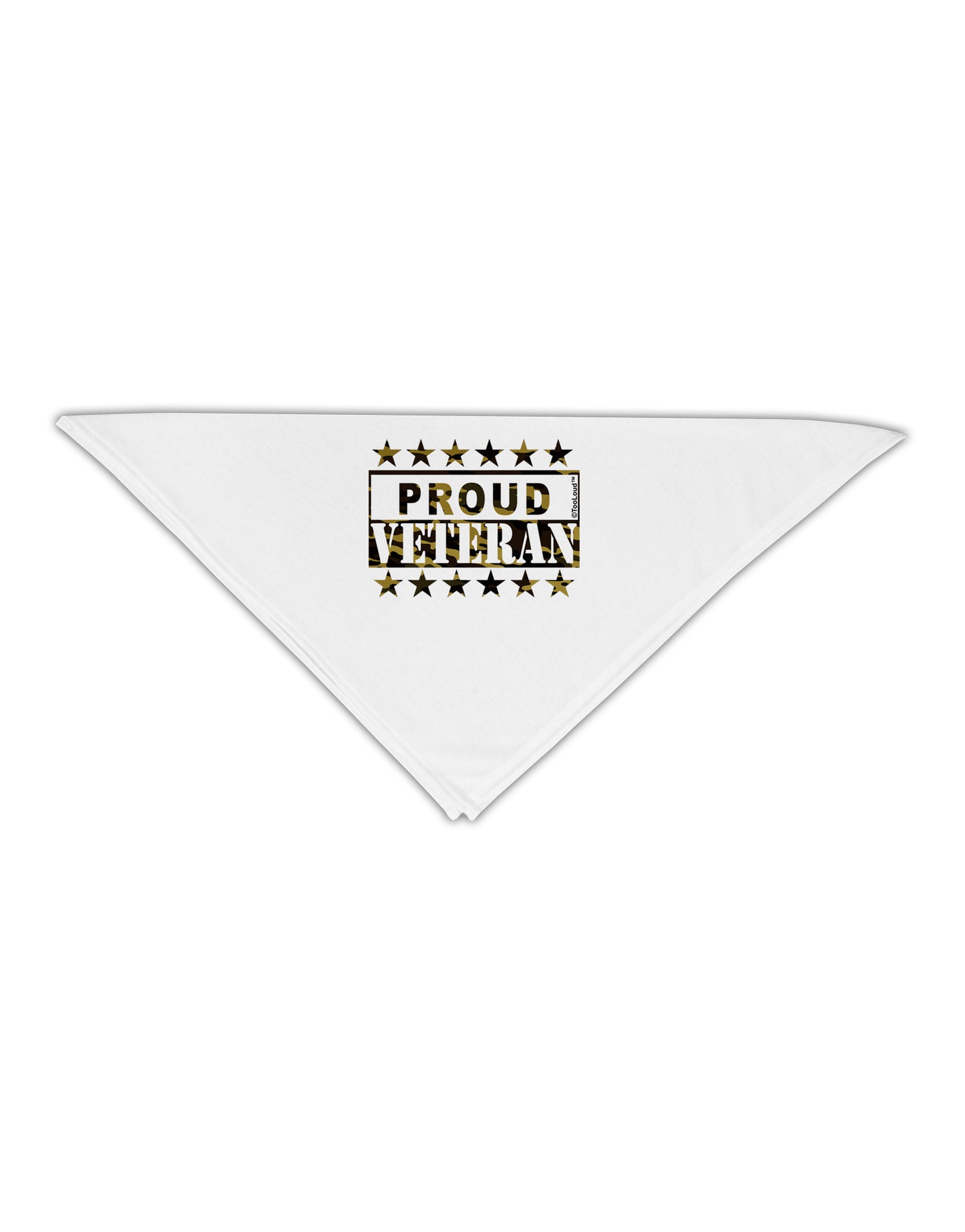 Proud Veteran Camo Adult 19" Square Bandana-Square Bandanas-TooLoud-White-One-Size-Adult-Davson Sales