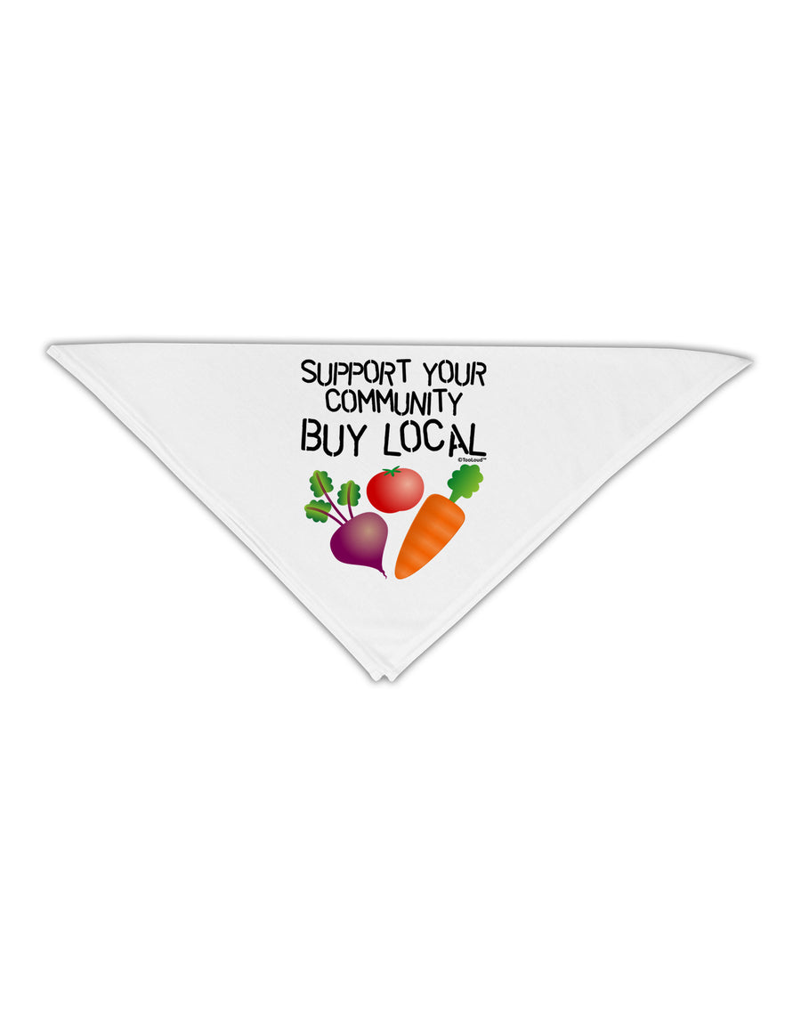 Support Your Community - Buy Local Adult 19&#x22; Square Bandana-Square Bandanas-TooLoud-White-One-Size-Adult-Davson Sales