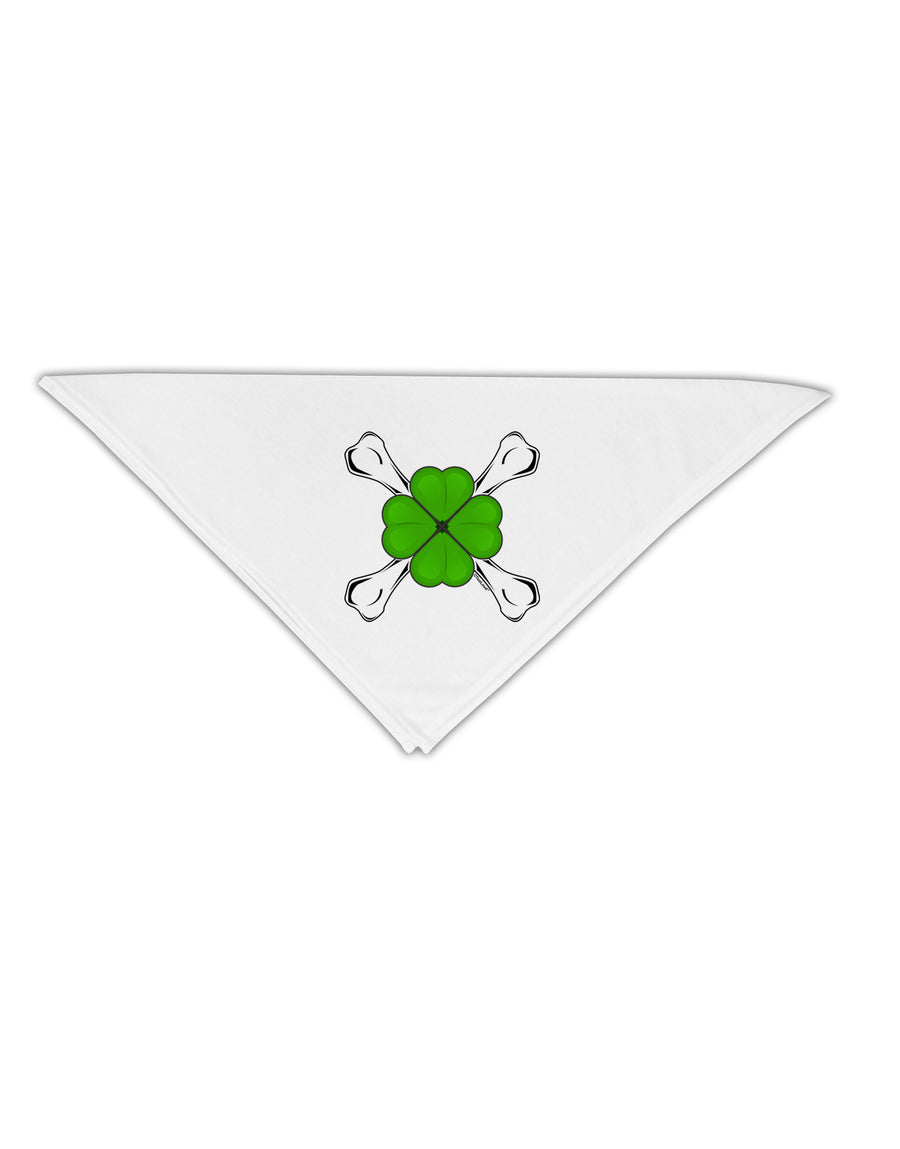 Clover and Crossbones Adult 19&#x22; Square Bandana by TooLoud-Square Bandanas-TooLoud-White-One-Size-Adult-Davson Sales