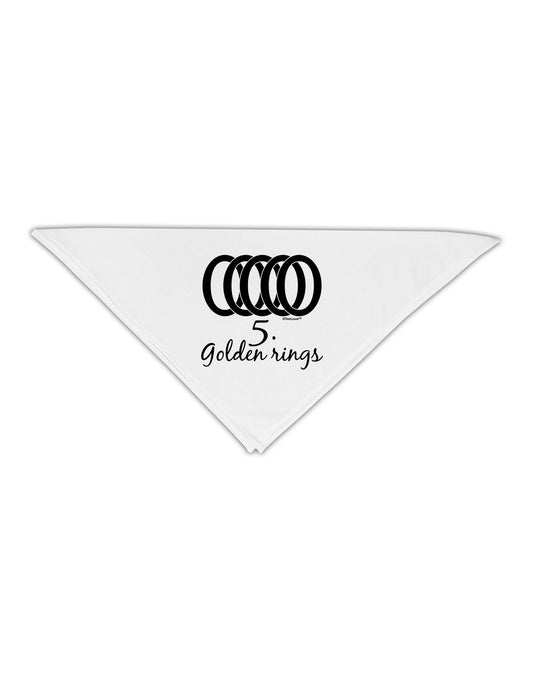 Five Golden Rings Text Adult 19&#x22; Square Bandana-Square Bandanas-TooLoud-White-One-Size-Adult-Davson Sales