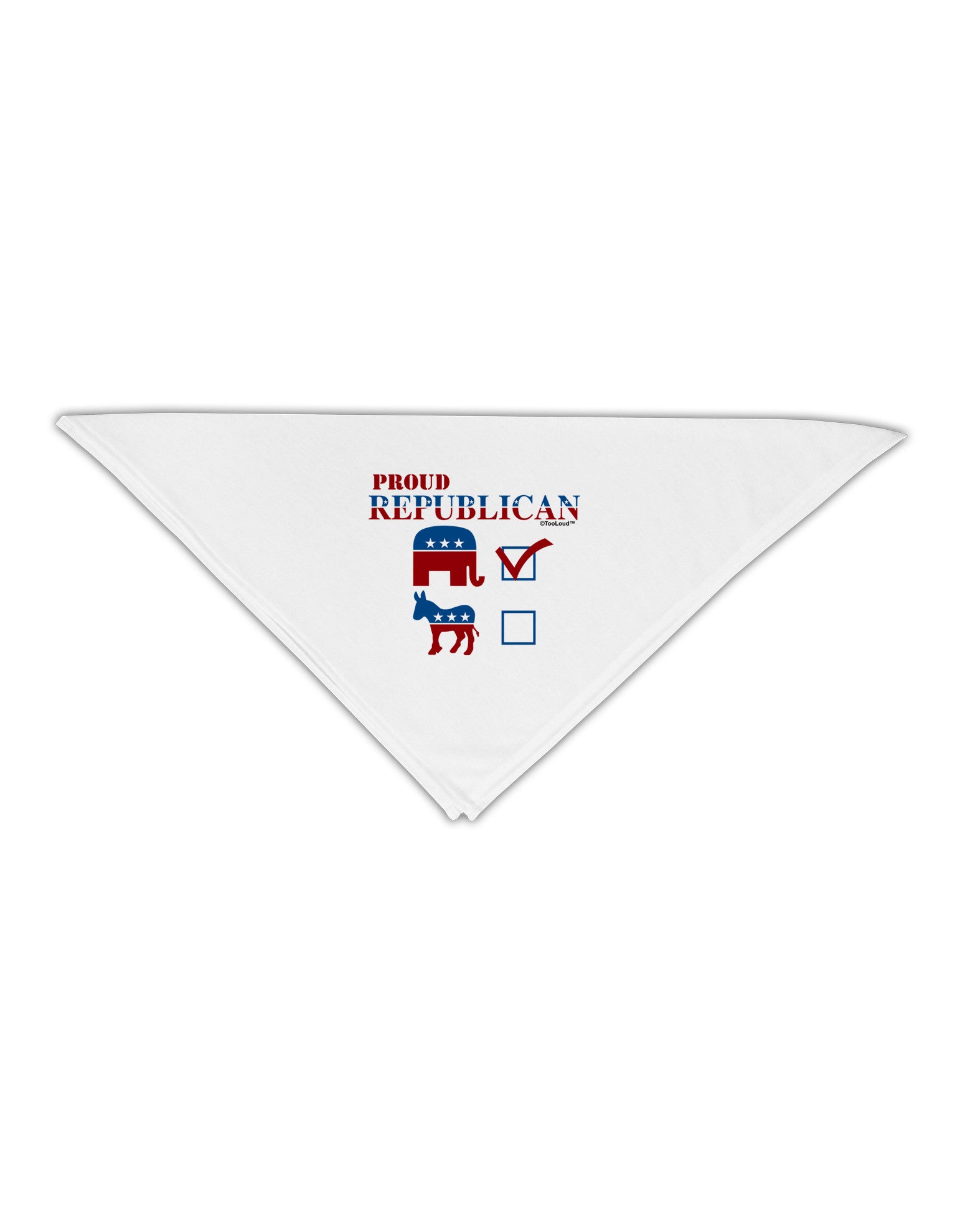 Proud Republican Checkmark Adult 19" Square Bandana-Square Bandanas-TooLoud-White-One-Size-Adult-Davson Sales