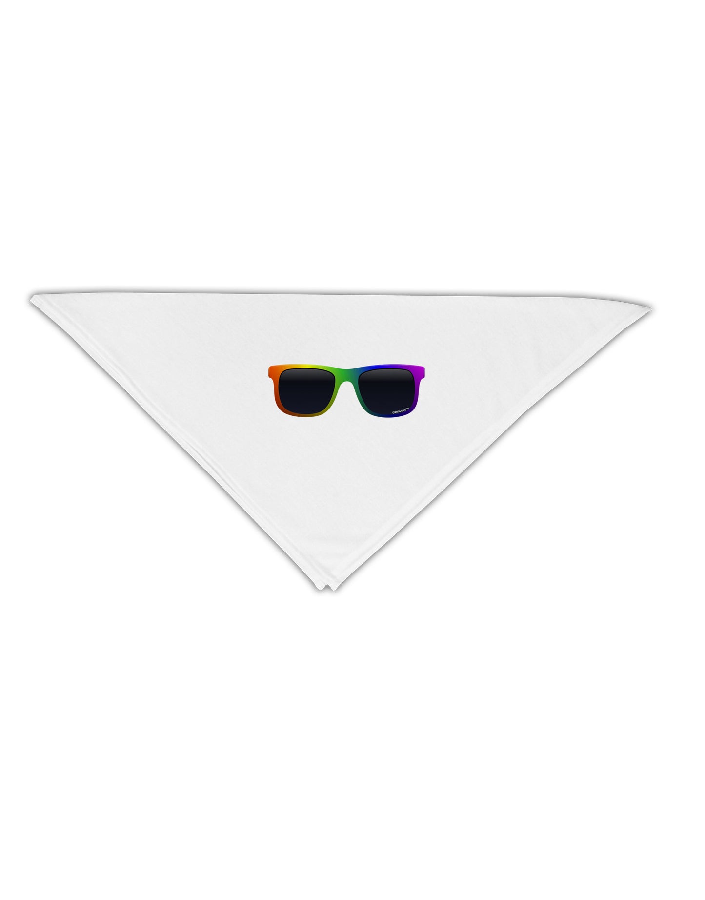 Pride Rainbow Glasses Adult 19" Square Bandana by TooLoud-Square Bandanas-TooLoud-White-One-Size-Adult-Davson Sales
