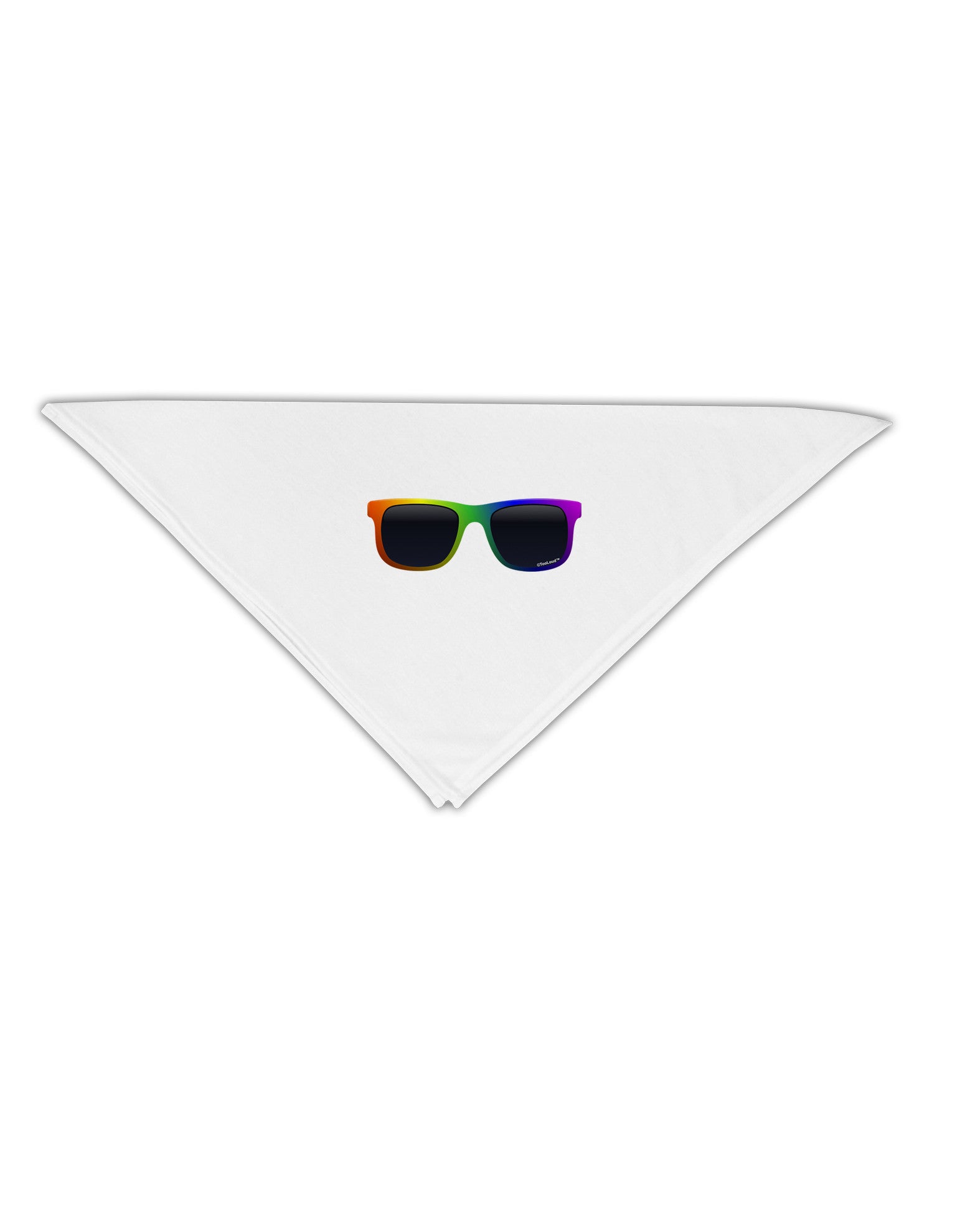 Pride Rainbow Glasses Adult 19" Square Bandana by TooLoud-Square Bandanas-TooLoud-White-One-Size-Adult-Davson Sales