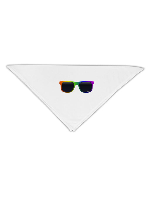 Pride Rainbow Glasses Adult 19" Square Bandana by TooLoud-Square Bandanas-TooLoud-White-One-Size-Adult-Davson Sales
