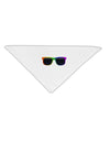 Pride Rainbow Glasses Adult 19&#x22; Square Bandana by TooLoud-Square Bandanas-TooLoud-White-One-Size-Adult-Davson Sales