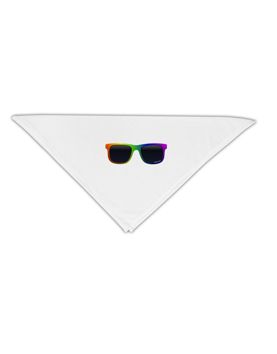 Pride Rainbow Glasses Adult 19&#x22; Square Bandana by TooLoud-Square Bandanas-TooLoud-White-One-Size-Adult-Davson Sales