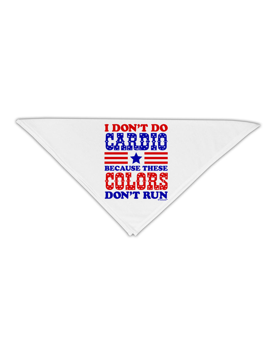 I Don't Do Cardio Because These Colors Don't Run Adult 19&#x22; Square Bandana-Square Bandanas-TooLoud-White-One-Size-Adult-Davson Sales