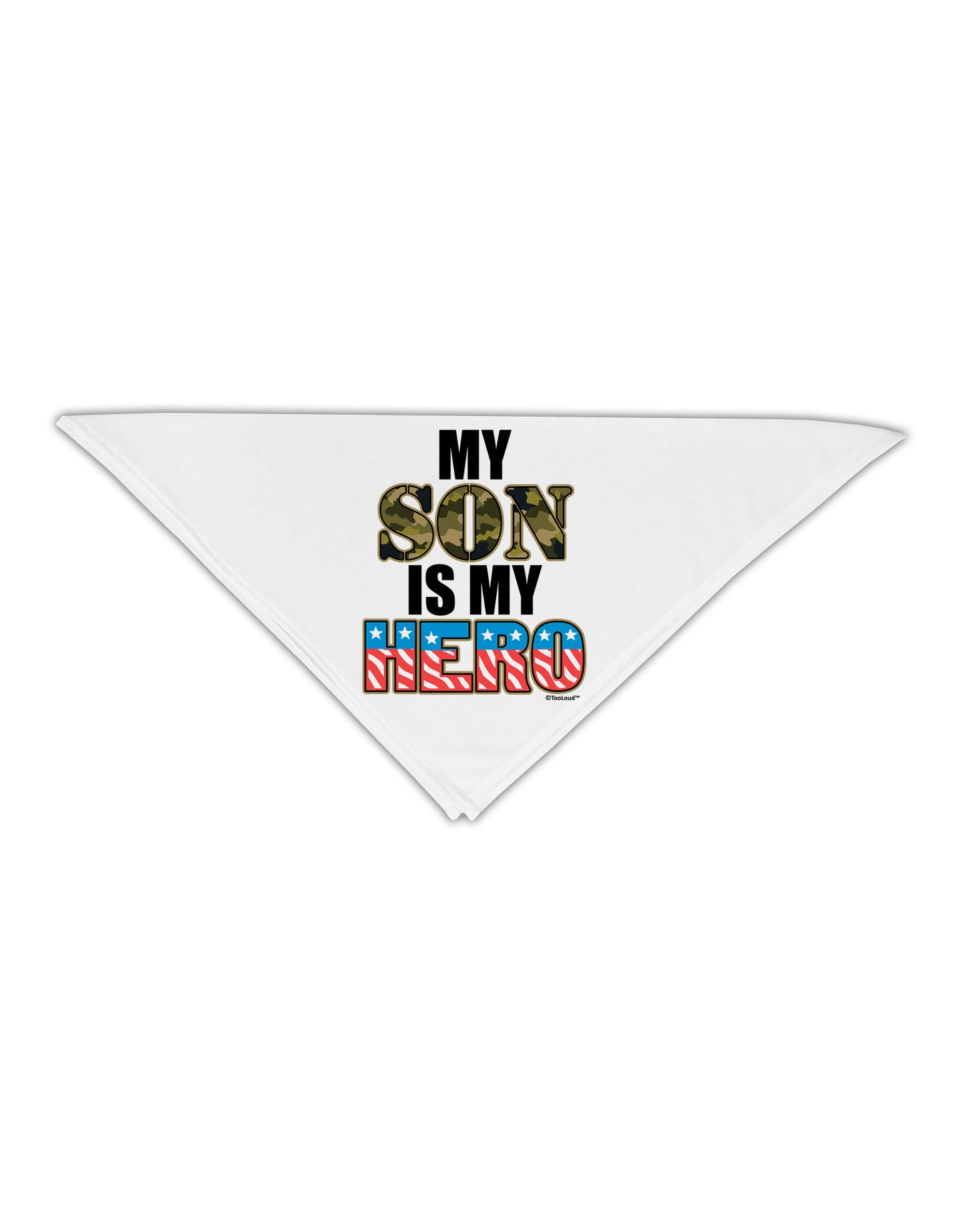 My Son is My Hero - Armed Forces Adult 19" Square Bandana by TooLoud-Square Bandanas-TooLoud-White-One-Size-Adult-Davson Sales