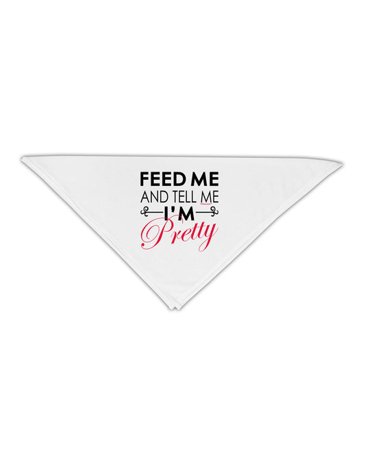Feed Me and Tell Me I'm Pretty Adult 19&#x22; Square Bandana-Square Bandanas-TooLoud-White-One-Size-Adult-Davson Sales