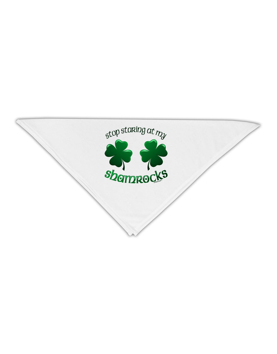 Stop Staring At My Shamrocks Adult 19&#x22; Square Bandana-Square Bandanas-TooLoud-White-One-Size-Adult-Davson Sales