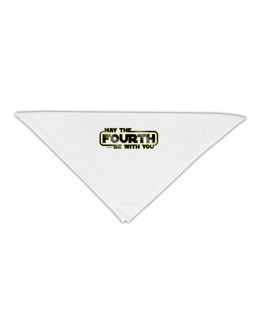 May The Fourth Be With You Adult 19" Square Bandana-Square Bandanas-TooLoud-White-One-Size-Adult-Davson Sales