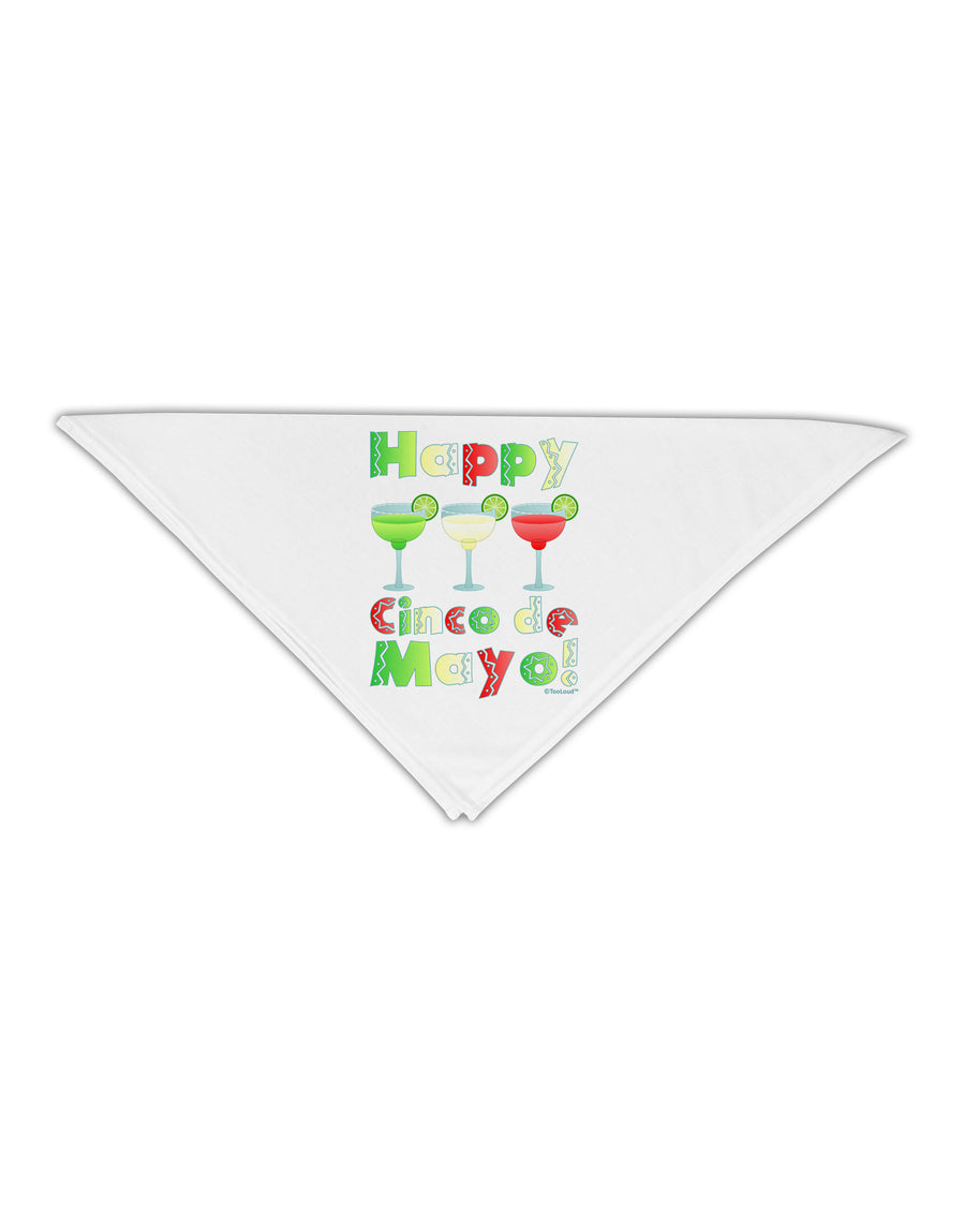 Margaritas - Mexican Flag Colors - Happy Cinco de Mayo Adult 19&#x22; Square Bandana by TooLoud-Square Bandanas-TooLoud-White-One-Size-Adult-Davson Sales