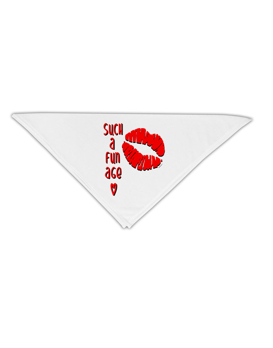 Such a Fun Age Kiss Lips Adult 19 Inch Square Bandana-Bandanas-TooLoud-White-One-Size-Adult-Davson Sales