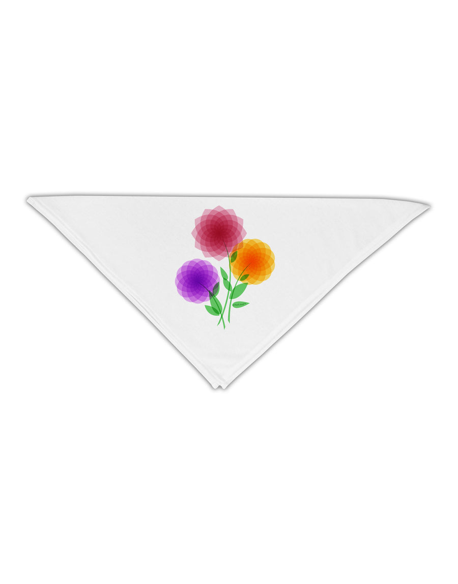 Crystal Dahlias Adult 19&#x22; Square Bandana-Square Bandanas-TooLoud-White-One-Size-Adult-Davson Sales