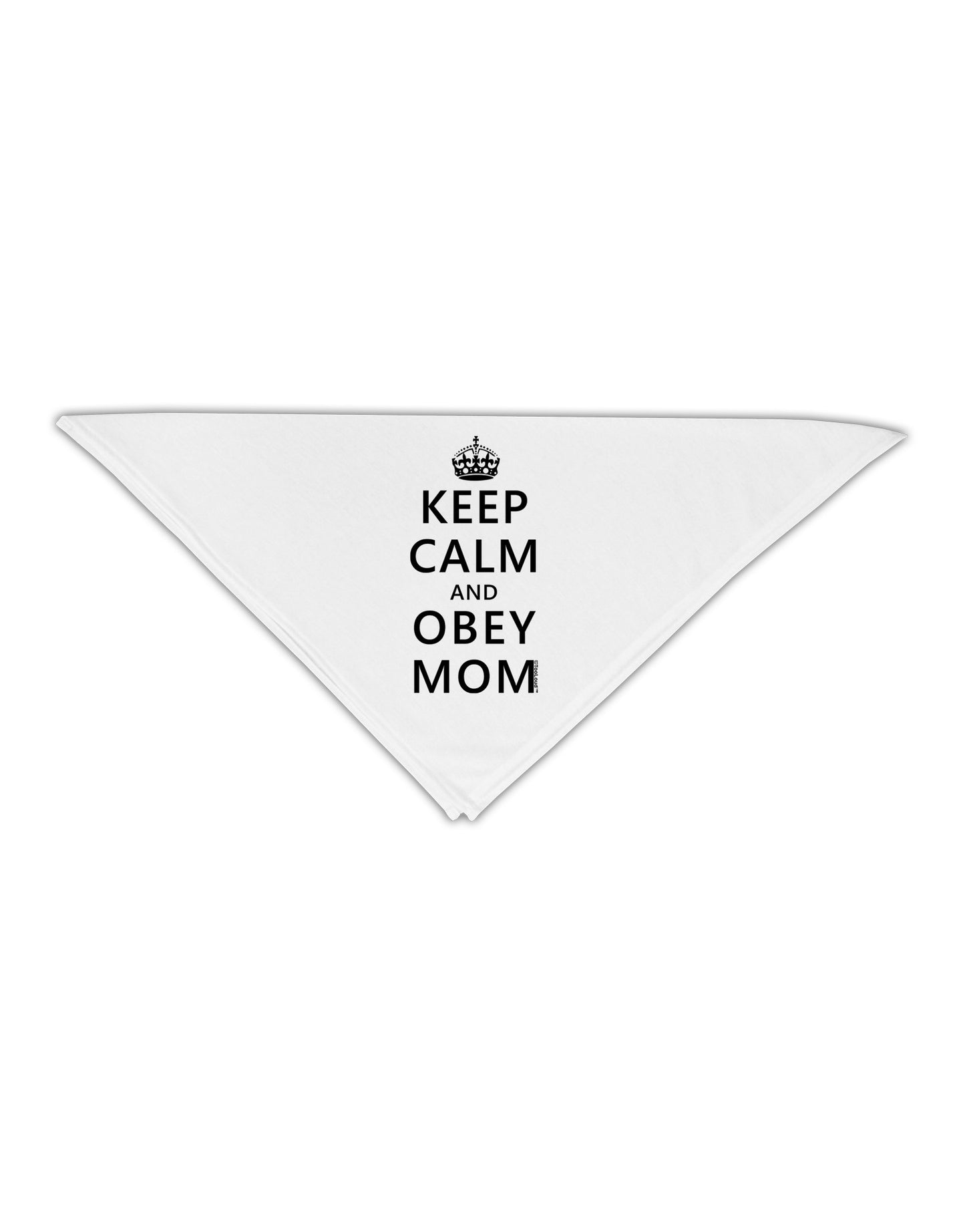 Keep Calm and Obey Mom Adult 19&#x22; Square Bandana-Square Bandanas-TooLoud-White-One-Size-Adult-Davson Sales