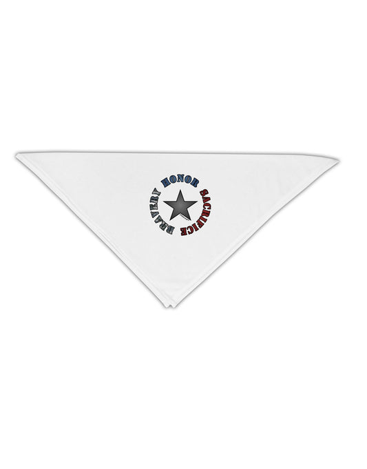 Honor Sacrifice Bravery Adult 19&#x22; Square Bandana by TooLoud-Square Bandanas-TooLoud-White-One-Size-Adult-Davson Sales