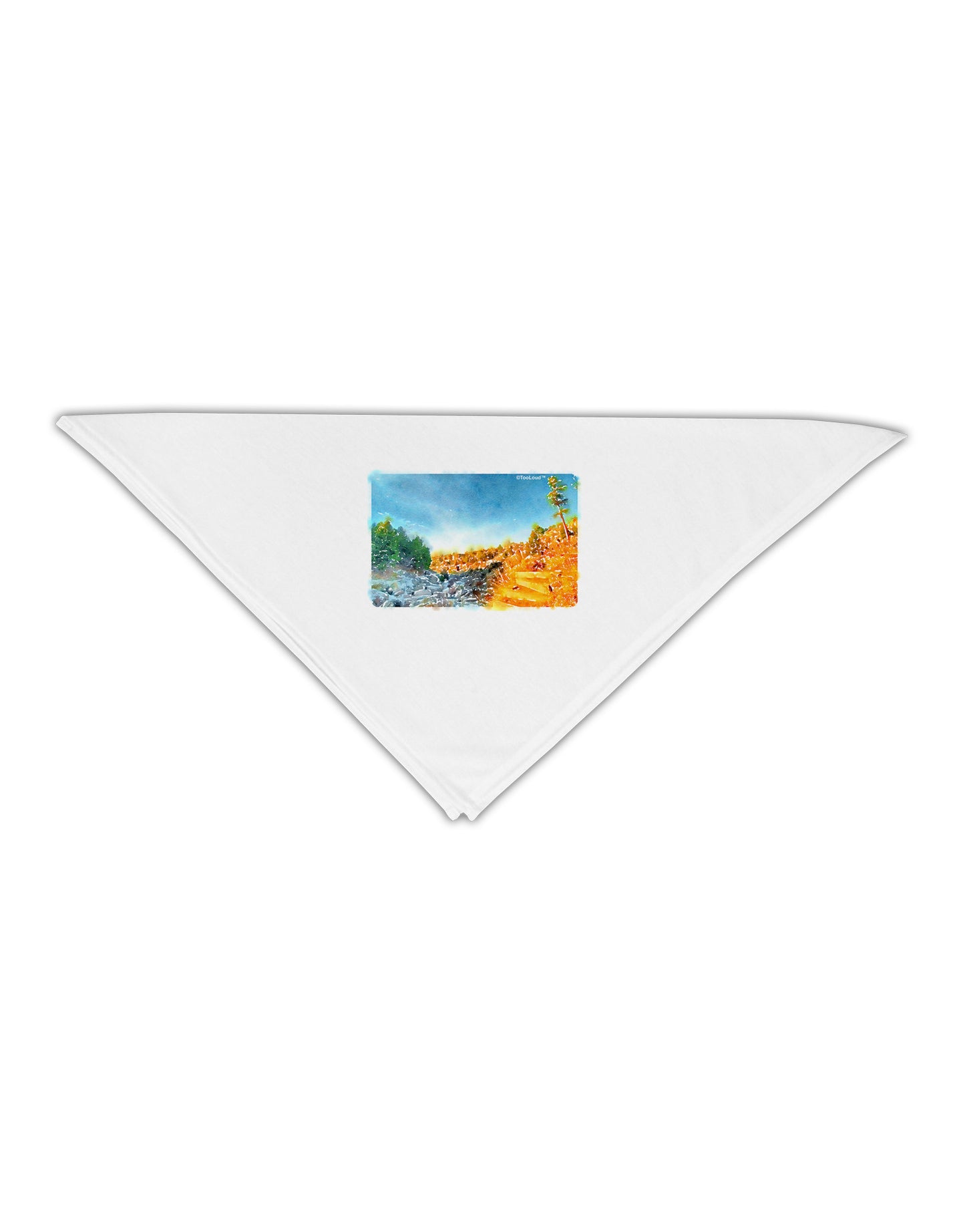 Castlewood Canyon Watercolor Adult 19" Square Bandana-Square Bandanas-TooLoud-White-One-Size-Adult-Davson Sales