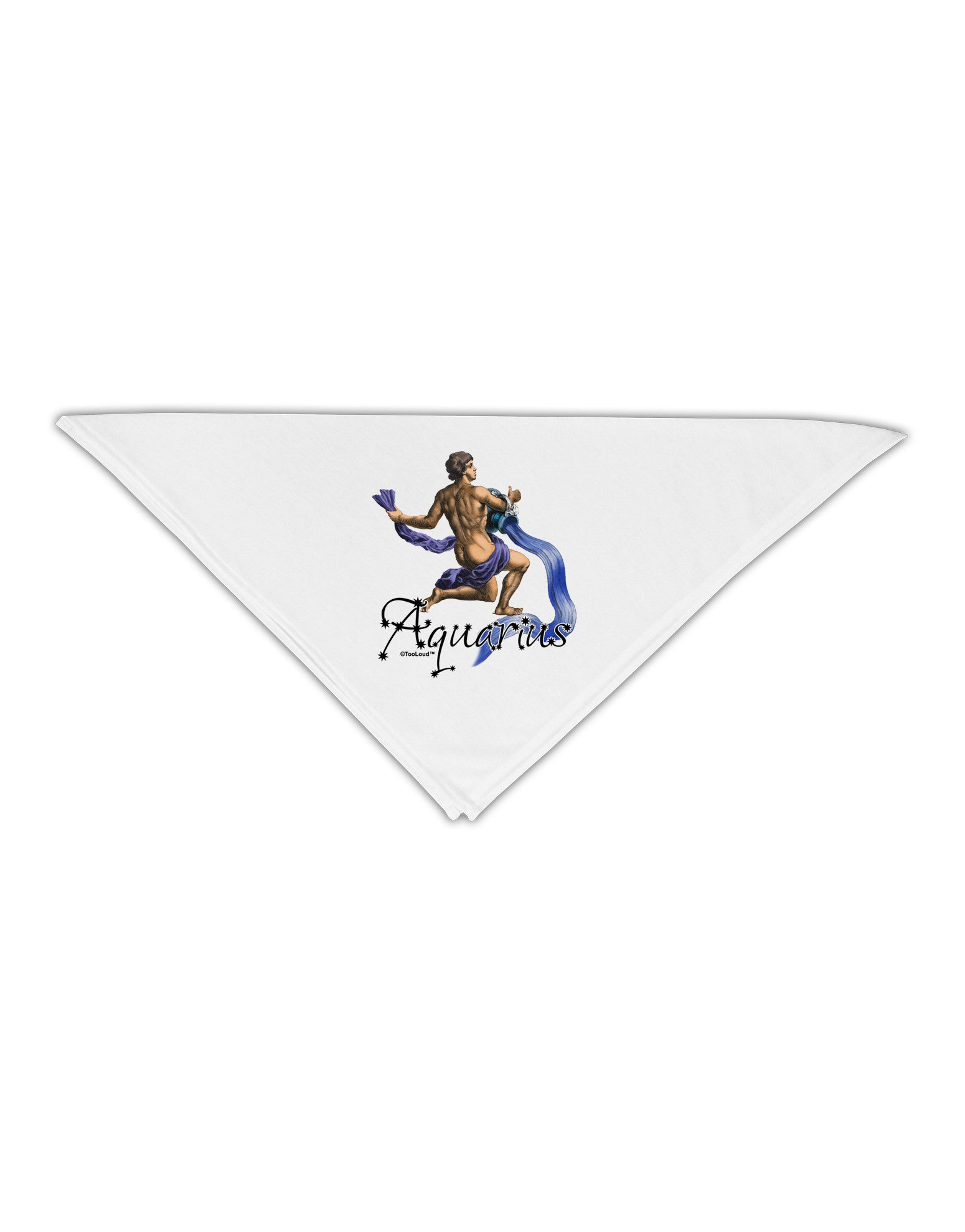Aquarius Color Illustration Adult 19&#x22; Square Bandana-Square Bandanas-TooLoud-White-One-Size-Adult-Davson Sales